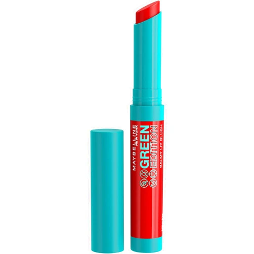 Maybelline Green Edition Balmy Lip Blush, Formulated With Mango Oil, Bonfire, Blue Red, 1 Count