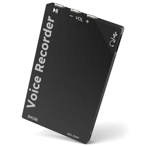 Yegcaw 64GB Digital Voice Recorder Voice Activated Recorder for Lectures Meetings - 768 Hours Sound Audio Recorder Dictaphone Recording Device with Playback,MP3 Player
