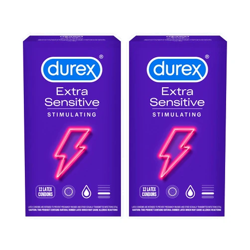 DUREX Extra Sensitive?? - Stimulating Condom 12 ct. 1 ea (Pack of 2)