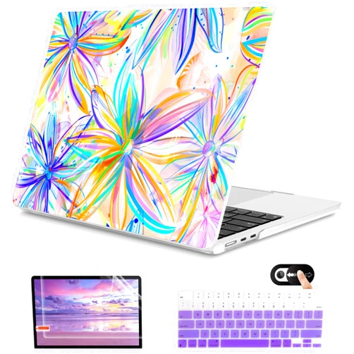 Mektron for 2025 M4 MacBook Air 13.6 Inch A3240 Case Fits 2023 A2681 M2 2024 A3113 M3 Chip with Liquid Retina Display, Printed Plastic Hard Shell Cover for MacBook Air 13.6