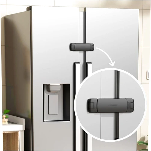 EUDEMON 1 Pack Latest French Fridge Lock French Door Refrigerator/Freezer Lock Apply to Max 3.54