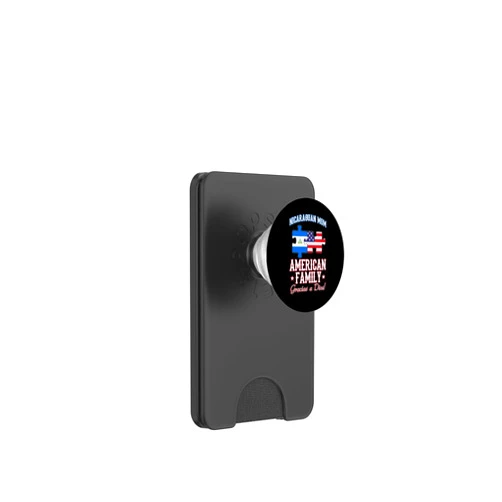 NICARAGUAN FAMILY UNITED UNDER THE US FLAG NICARAGUAN MOM, AMERICAN FAMILY! GRACIAS A DIOS! PopSockets PopWallet for MagSafe