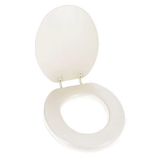 Ginsey Cushioned Owl Soft Toilet Seat for Stylish Bathroom Décor, White/Brown, Standard