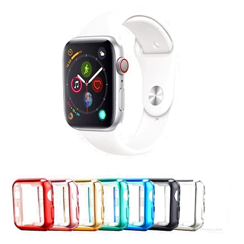 Tranesca 8 Pack 42mm Case Compatible with Apple Watch Series 3 and Series 2 Screen Protector Overall Protective Ultra-Thin TPU HD Clear Cover - (Clear+Black+Gold+Rose Gold+Red+Blue+Green+Silver)