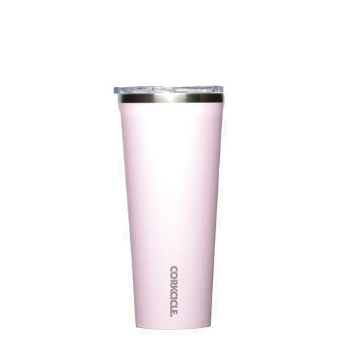 Corkcicle Classic Triple Insulated Coffee Mug with Lid, Powder Puff, 24 oz – Stainless Steel Travel Tumbler Keeps Beverages Cold 9+hrs, Hot 3hrs – Cupholder Friendly Travel Coffee Tumbler
