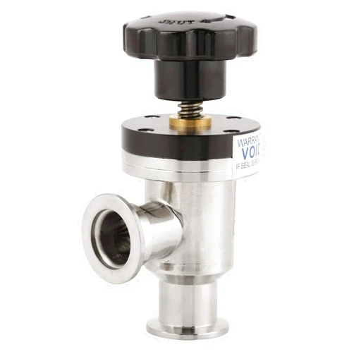 LenoRis High Vacuum Manual Isolation Valve, KF Bellow Isolation Valve, 304 Stainless Steel Valve for Semiconductor Solar Energy Metallurgy (KF40, L type)