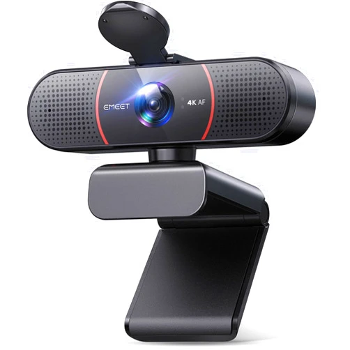 EMEET C960 4K Webcam for PC, 4K UHD Sony Sensor, TOF Auto Focus, Dual AI Noise-Cancelling Mics, Auto Light Correction, 66° FOV, Plug&Play Webcam w/Privacy Cover, Works w/Zoom/Teams/Skype/Google Meet
