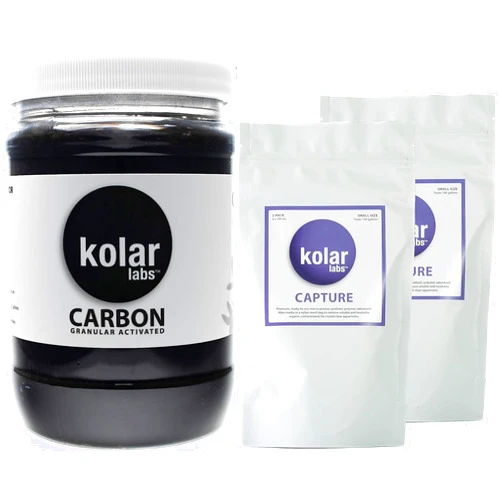 Kolar Labs Crystal Cal Activated Carbon and Premium Capture Resin Filtration Media, Small Bag, 2 Pack