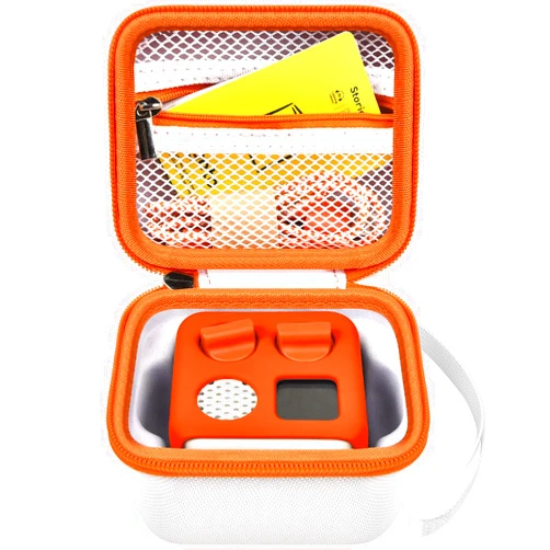 Casmilee Case Compatible with Yoto Mini – Kids Portable Screen-Free Bluetooth Travel Speaker Player, Holder Bag for Mini Music Player, with Mesh Pocket for USB Cable, Audiobook Story Cards- White (Box Only)