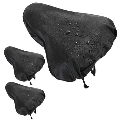 Timtin 3 Pieces Waterproof Bike Seat Rain Cover with Drawstring Mountain Bicycle Seat Cover Rain Dust Protective Cushion Saddle Cover PVC Layer and Polyurethane Coating Bike Rain Cover for Men Women