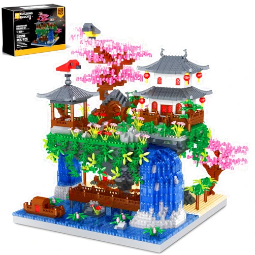 Kitoyz Cherry Blossom Bonsai Tree Building Set, Chinese Architecture of Peach Blossom Micro Mini Building Blocks Set, Japanese Sakura Tree House Building Kit, for Kids Adults (3220 PCS)