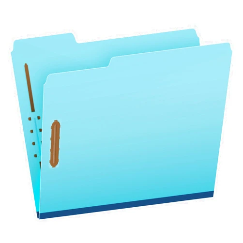 Pendaflex Globe Weis Pendaflex Pressboard Fastener Folders, Letter Size, Light Blue, 1