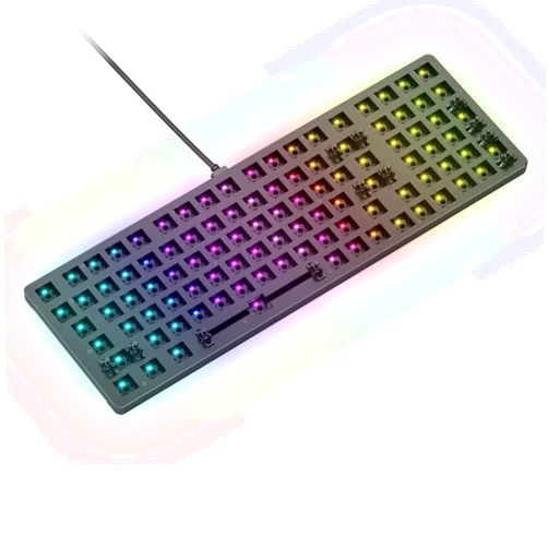 Glorious GMMK 2 Gaming Keyboard Base - Full Size Barebones Kit- Hot Swappable Black Mechanical Keyboard - Modular, Wired, RGB Backlit,- PC Setup Accessories - 96%, Black