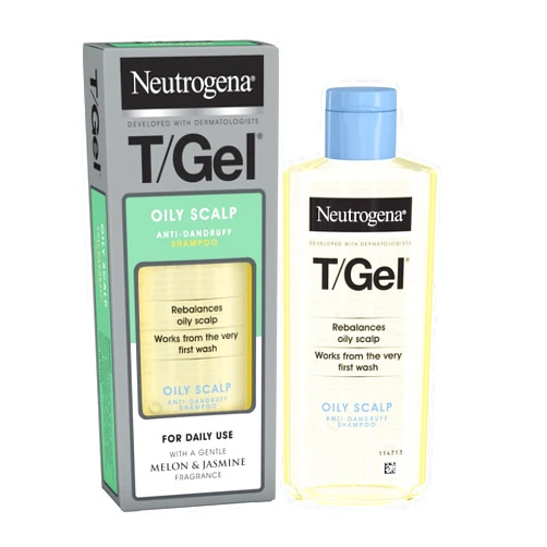Neutrogena T/Gel Oily Scalp Anti-Dandruff Shampoo - Fights Dandruff After The First Use - Anti-Dandruff Shampoo - 250ml