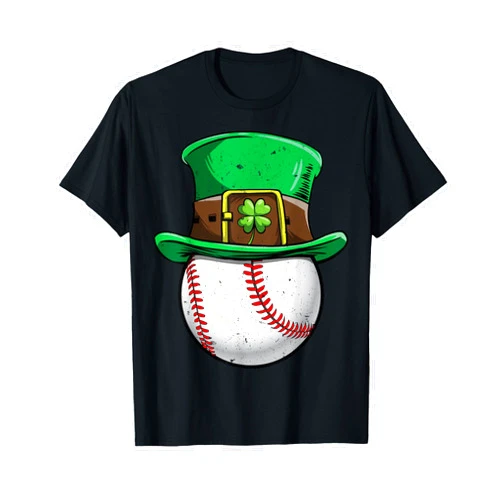 St. Patrick's Day Lucky Co Baseball St Patricks Day Boys Men Ball Leprechaun Catcher T-Shirt