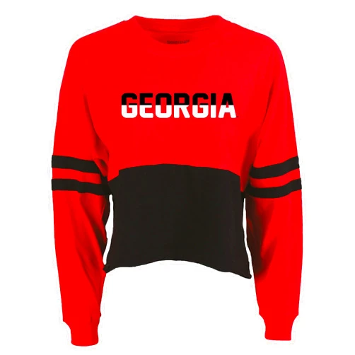 boxercraft Women's NCAA School Graphic Cropped Retro Jersey