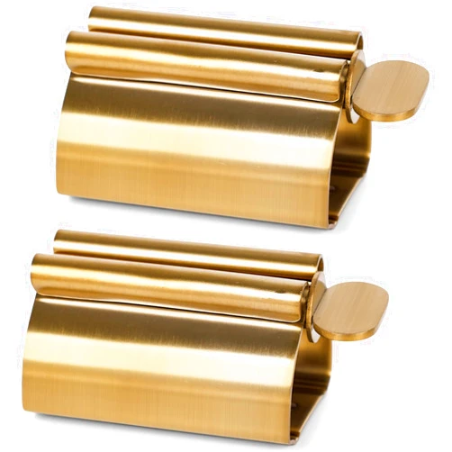 LOVEINUSA 2PCS Toothpaste Squeezers, Stainless Steel Toothpaste Squeezer Matte Gold Toothpaste Dispenser Metal Tube Wringer