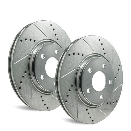 APF ALL PERFORMANCE FRICTION Rear Zinc Drilled/Slot Brake Rotors for Honda Civic 2006-2015 | OEM Fitment | Rust Resistance | Heat Displacement | 10YR WYT | 2 Rear Rotors