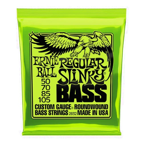 Ernie Ball Regular Slinky Nickel Wound Bass Guitar Strings, 50-105 Gauge (P02832)