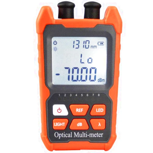 TUTOOLS Hand-held Optical Fiber Power Meter, Fiber Optic Cable Tester for FC/SC/ST Universal Interface,Optical Multi-meter with 2mW Visual Fault Locator