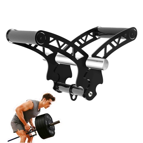 Fitarc Adjustable Width T Bar Row Handle,Landmine Attachment for Barbell,U Clips Gym Landmine Handle V Bar Attachment Exercise for Back,Arm,Shoulder