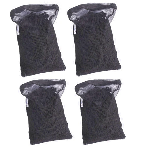 CNZ Media Filter Bags Activated Carbon Charcoal Aquarium Fish Tank Pond Canister Filter, 4 lb., Black (CNZ_C4PK)