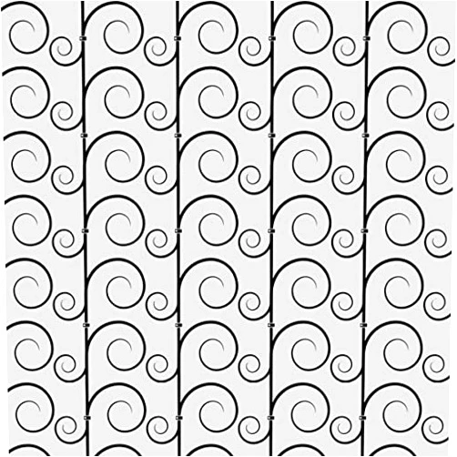 Windowpix 12x12 / 12 x 12 Decorative Static Cling Window Film Mediterranean Swirl Entry Gate Printed on Tinted Frost for Window Glass Panels. UV Protection, Energy Saving.