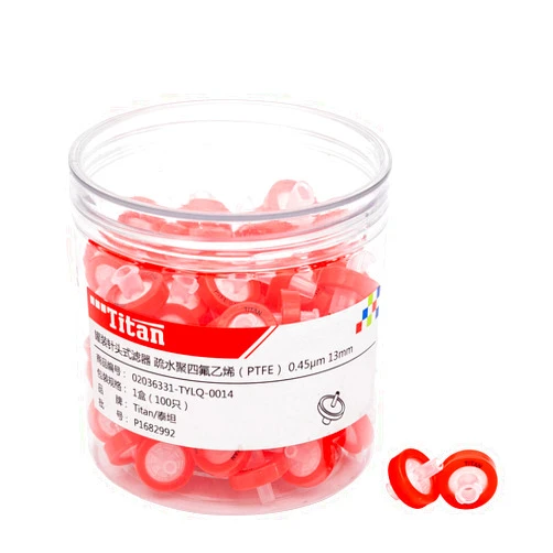 ADAMAS-BETA Syringe Filter PTFE Membrane 13mm Diameter 0.22μm Pore Size Pack of 100