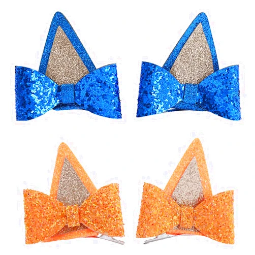 Bicllcsdd Dog Birthday Party Supplies，Blue Party Decorations Ears Hair Bow Clips
