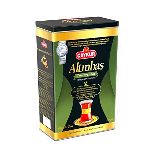 Generic Caykur Altinbas Earl Grey Tea in Tin Can 400 Grams Black