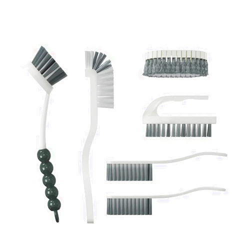 CN1ST 6 PCS Cleaning Brush, Scrub Brush Set for Kitchen and Bathroom Household Use with Various Brushes for Cleaning Dishes, Tiles, Corners and Floors
