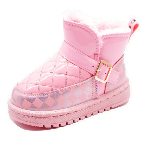 Elcssuy Girls Glitter Snow Boots Toddler/Little Girls Warm Winter Sequin Comfy Cute Durable Outdoor Sparkle Princess Ankle Boots