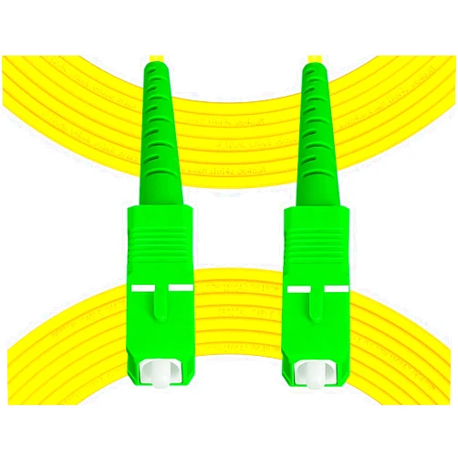 Fibergaga-10m(33ft) OS2 SC/APC to SC/APC Fiber Patch Cable Single Mode Fiber, Simplex, Length Option: 0.5M(1.6ft)-100m(328ft) 9/125µm 2.0mm Cable Diameter Fiber Optic Cable, OS1/OS2 Compatible