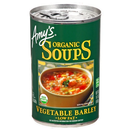 Amy's Organic Low Fat Soup Vegetable Barley - 14.1 fl oz