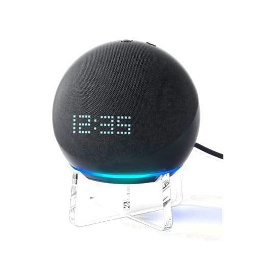AFOOYO Acrylic Table Holder for Echo Dot 5th/4th Generation,Desktop Stand Mount Echo Dot Accessories,Safe Stable Mount Protects Echo Dot Speaker（Transparent）