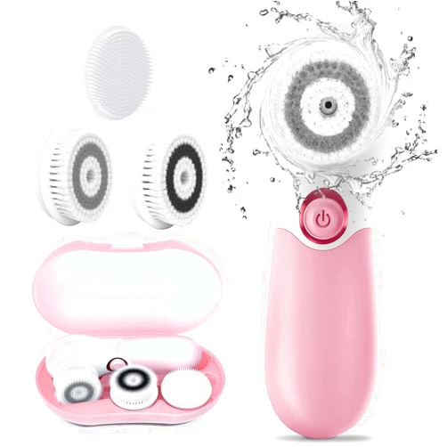 TOUCHBeauty Spin Brush Face Cleanser with 3 Brush Heads for Deep Cleansing Exfoliation and Massaging