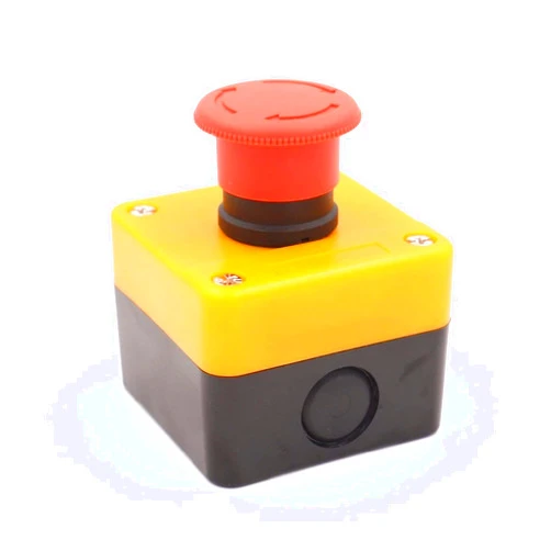 XUEFU Red Sign Emergency Stop Push Button Weatherproof Pushbutton Switch 660V with Box