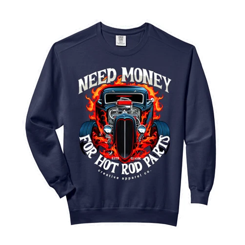Visit The Hot Rods Need Money For Hot Rod Parts - Vintage Hot Rod Comfort Colors Adult Sweatshirt