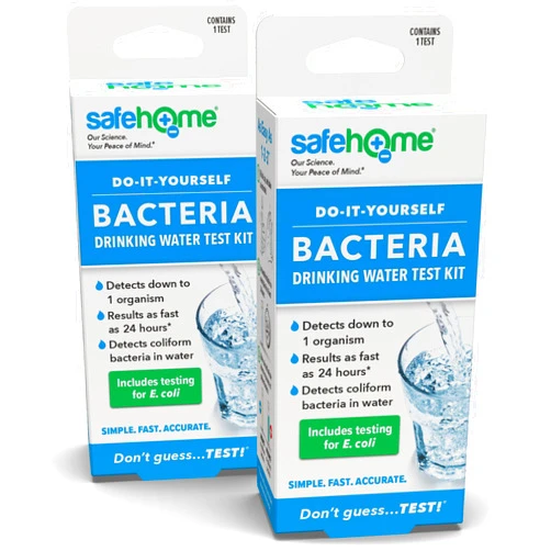 Safe Home® DIY Bacteria in Water Test Kit – Results as Fast as 24 Hours – Detects 50 Different Species of Coliform Bacteria – EPA Lab Certified – Made in the USA – (2 Pack)