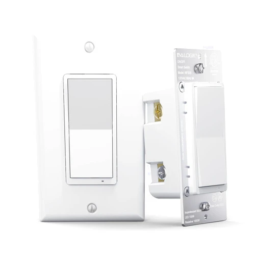 Eva Logik Smart Light Switch, On/Off, Single Pole & 3 Way, Aluminium Plate, 2.4G WiFi Light Switch, Needs Neutral Wire, No Hub Required, Worlks with Alexa and Google Home, ETL and FCC Listed