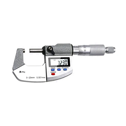 HGRVUTCFI Outside Micrometer Micron Digital Micometer IP65 Outside 0-25mm 25-50mm 0.001mm Electronic Gauge Micrometer Ruler(486-101 0-25mm)