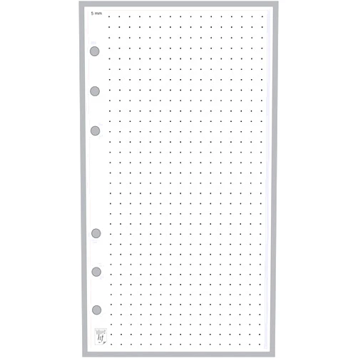 Handy Forms Personal Size 5mm Dot Grid Paper Refill, Sized and Punched for Filofax Personal Notebook (3.7