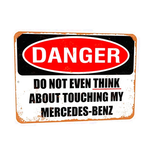 TCHPAX 12X8 - Vintage Look Aluminum Metal Sign - Inches - Do Not Touch My Mrcedes