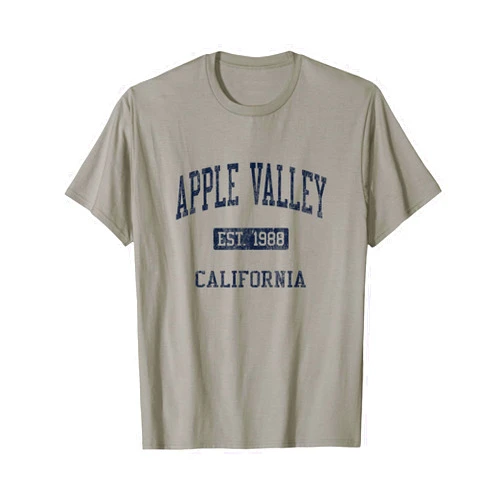 Apple Valley California T-shirts & Tees Apple Valley CA JN4 Vintage Athletic Blue Design T-Shirt