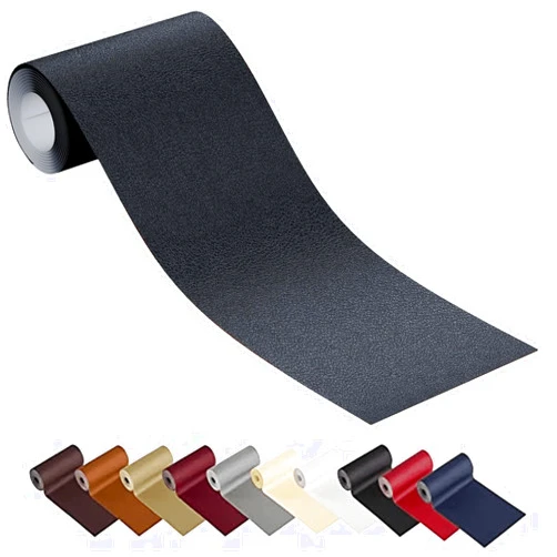 TONTONJIA Leather Repair Patch for Furniture 4X60 Inch【Advanced Self-Adhesive】 Leather Repair Tape Patch for Couch Furniture, Sofas, Car Seats Black Vinyl Leather Repair Kit