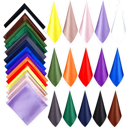 SATINIOR 15 Pieces Women Square Neck Scarf Mixed Solid Colored Neckerchief Head Wraps Scarf Bandana
