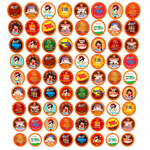 Two Rivers Coffee Two Rivers Hot Chocolate Pods, Single Serve Cocoa Variety Sampler Pack Compatible with 2.0 Keurig K-Cup Brewers, 80 Count