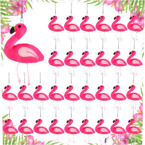 Civaner 30 Pcs Flamingo Party Favors Mini Flamingo Stuffed Animal Plush Toys Gift Pink Keychain Ornaments Decorations Birthday Party Favor Decor