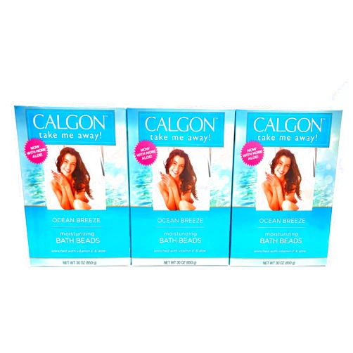 Calgon Ultra Moisturizing Bath Beads 30 Oz (Ocean Breeze, Pack of 3)