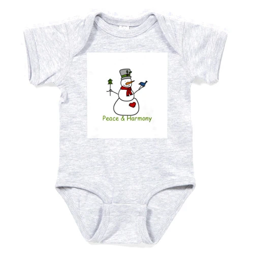 CafePress Peace and Harmony Cute Infant Bodysuit Baby Romper